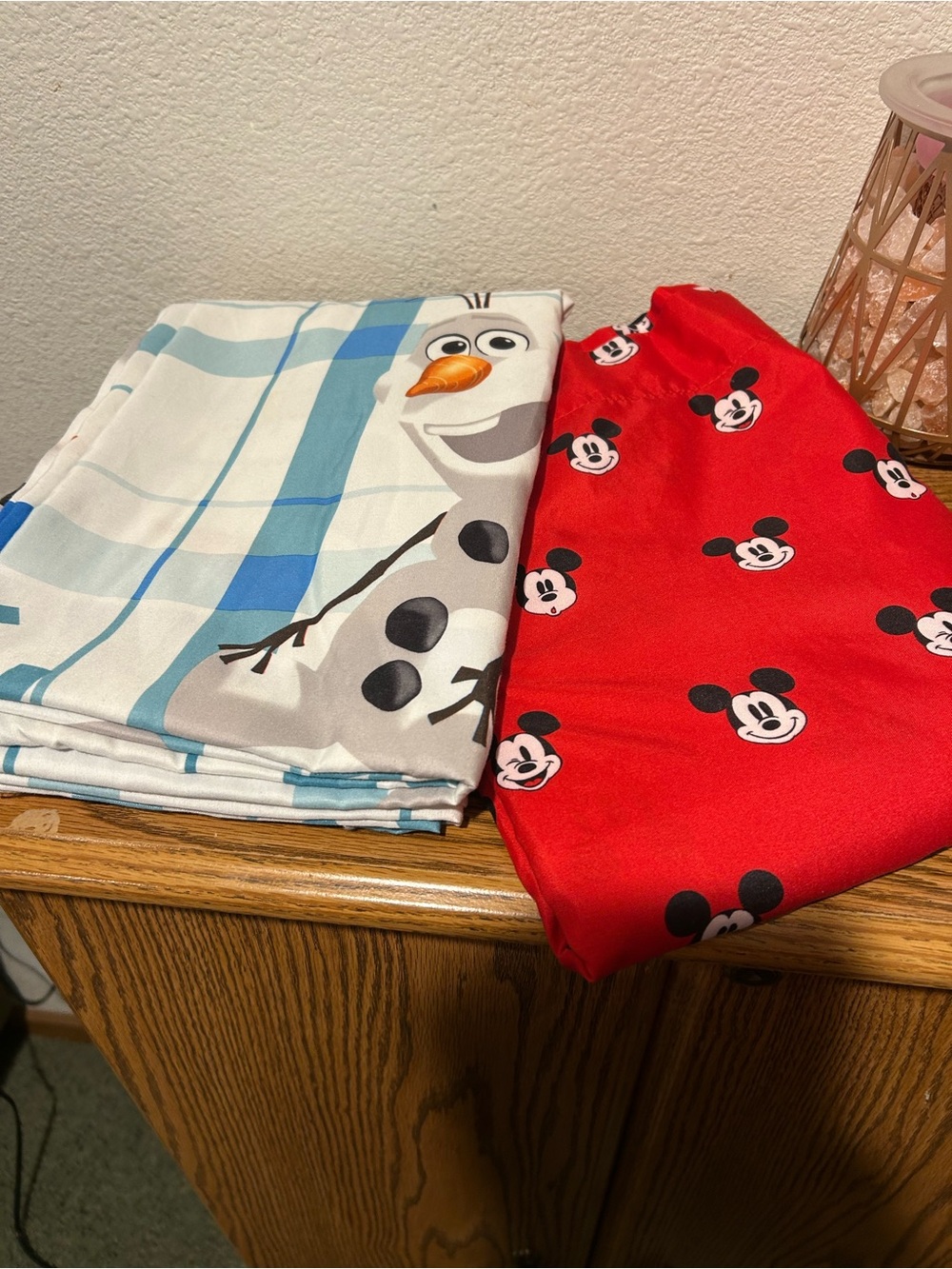 Disney Olaf & Mickey Patterned Kids Bedding Set - Red, Light Blue, White